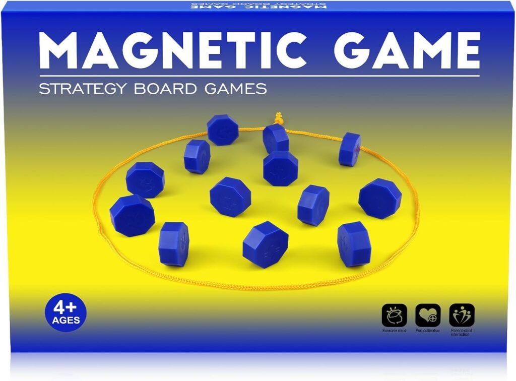 Magnetic Chess Game with Full-Size Stones, Magnet Game...