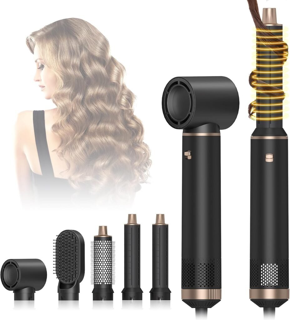 5 in 1 Hot Air Brush - Blow Dryer Brush & Air Curling...