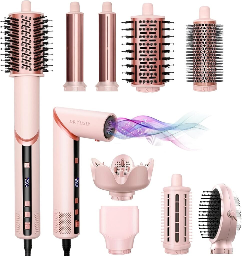 9 in 1 Hot Air Styler Wrap - 110,000 RPM High-Speed Hair...