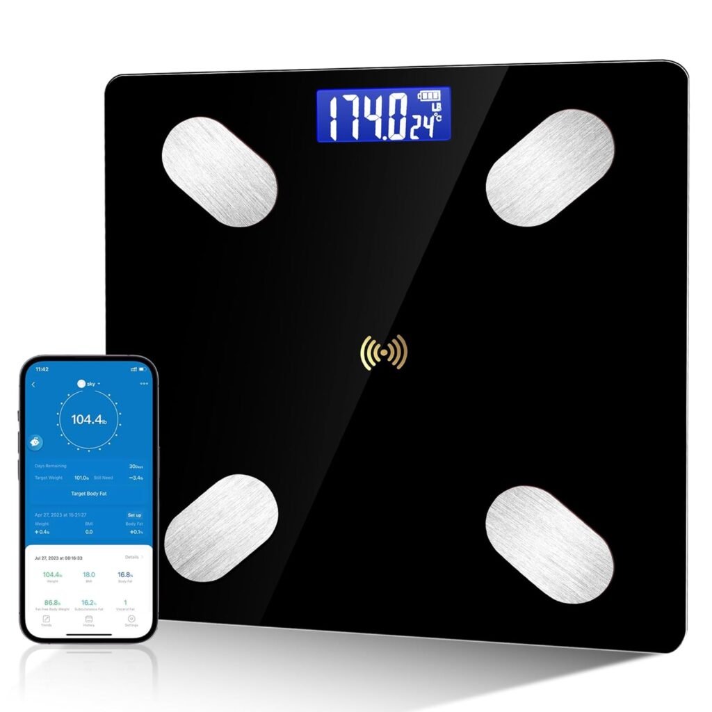 Digital Simple Bathroom Scale, Home Practical Body Fat...