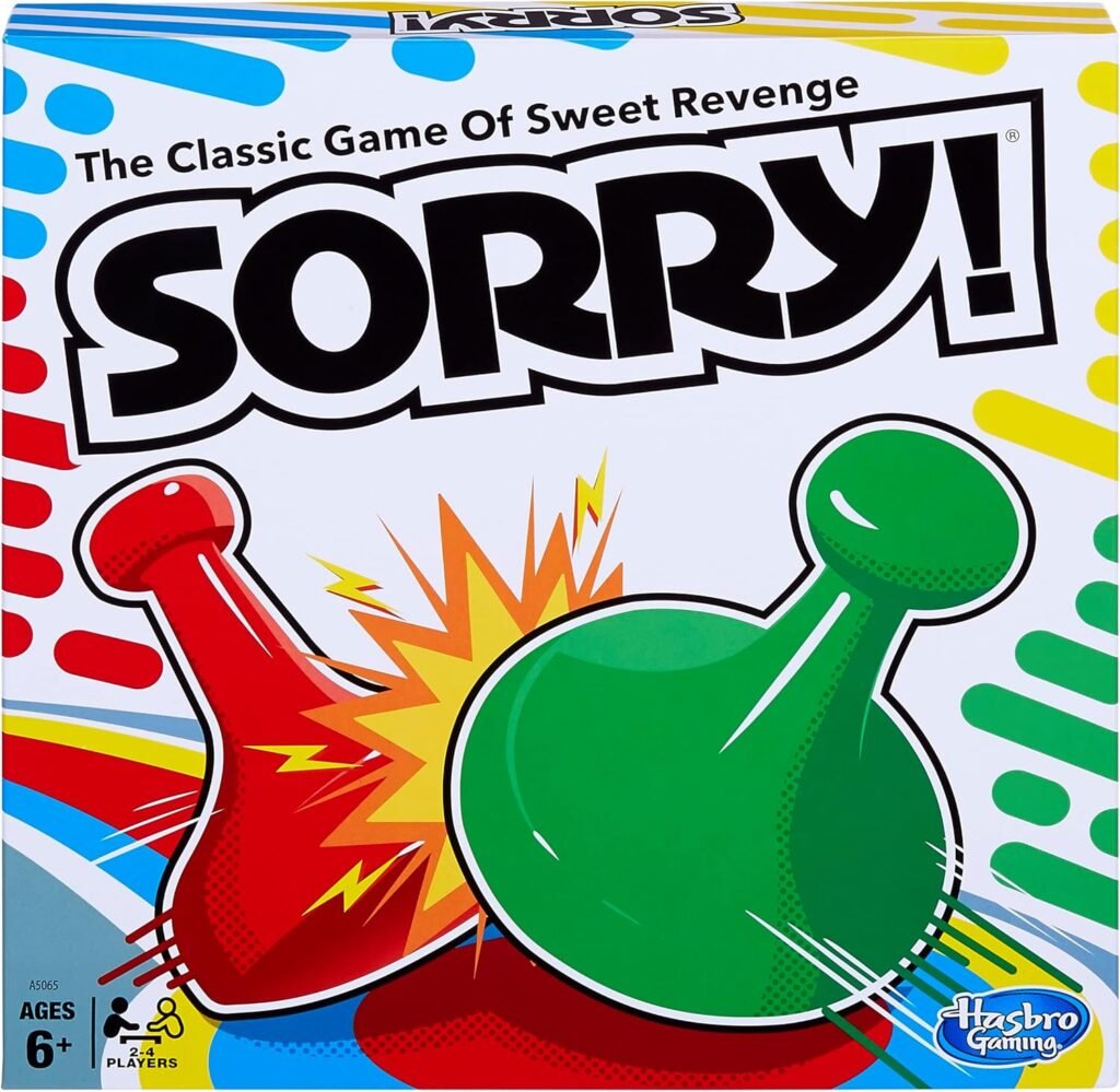 Sorry! Board Game for Kids Ages 6 and Up; Classic Hasbro...